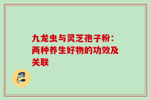 九龙虫与灵芝孢子粉:两种养生好物的功效及关联 九龙虫与灵芝孢子粉:两种养生好物的功效及关联