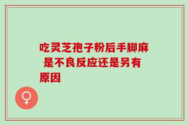 吃灵芝孢子粉后手脚麻 是不良反应还是另有原因