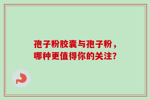 孢子粉胶囊与孢子粉，哪种更值得你的关注？