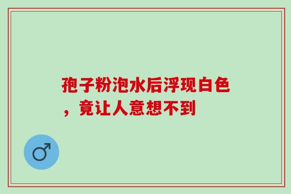 孢子粉泡水后浮现白色，竟让人意想不到