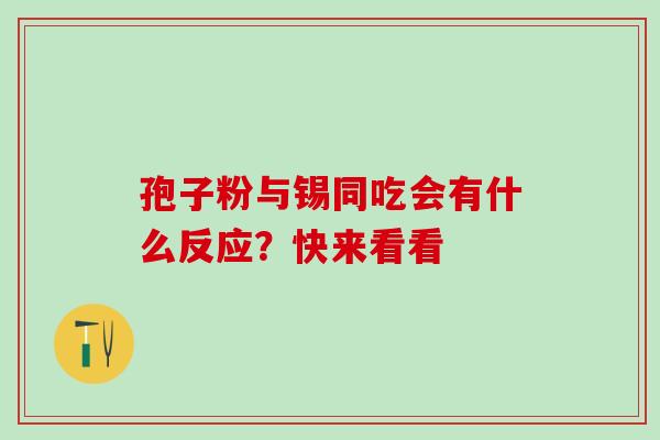 孢子粉与锡同吃会有什么反应？快来看看